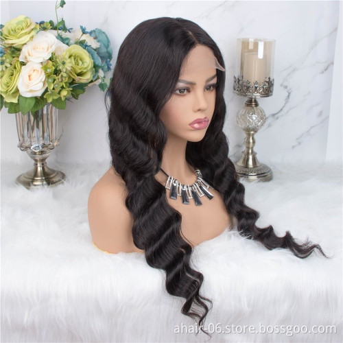 Deep Wave 100% virgin Human Hair Wigs,4*4 Lace Closure Wigs,Brazilian Deep Wave Lace Wigs For Women